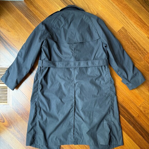 Defense Logistics Agency Black Sz 36R Trench Coat - Picture 2 of 6